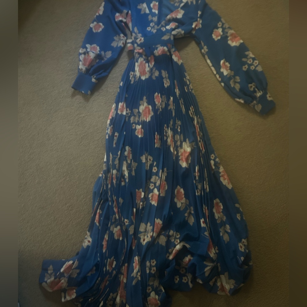 Floral belted maxi dress